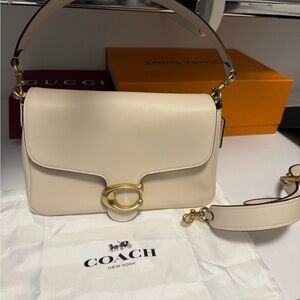 Coach Cream Tabby Shoulder Bag with Metallic Clasp